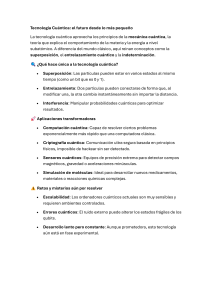 Tecnología Cuántica: El Futuro Desde Lo Más Pequeño