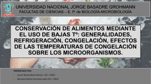 Conservaci&oacute;n de Alimentos: Bajas Temperaturas y Microorganismos
