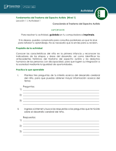Actividad TEA: Fundamentos y Desarrollo Infantil