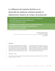 Contexto Familiar y Conductas Violentas en Adolescentes