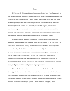 Informe Masacre de Juliaca: Protestas, Violencia e Impunidad