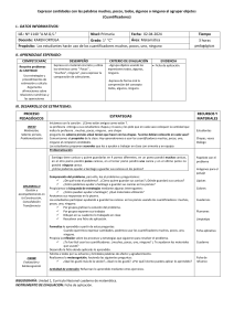 Plan de Lecci&oacute;n de Cuantificadores para 1er Grado