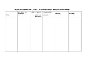 Matriz de Consistencia: Proyecto de Investigaci&oacute;n Cient&iacute;fica
