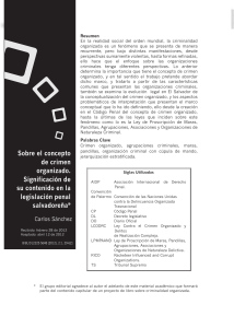 Crimen Organizado en El Salvador: An&aacute;lisis Legal y Conceptual