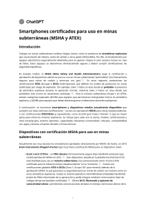 Smartphones para minas: dispositivos certificados MSHA y ATEX