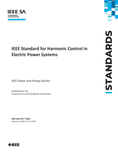 IEEE 519 Harmonic Control Standard for Electric Power Systems