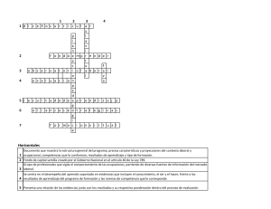Crucigrama Educativo: Diseño Curricular y Formación