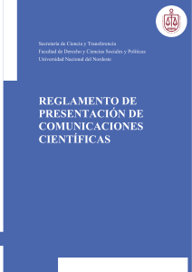 Reglamento Presentación Comunicaciones Científicas UNNE