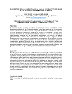 Diagn&oacute;stico Calidad Agua: Acueductos Comunitarios Ibagu&eacute;