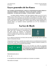 Leyes de los Gases: Boyle, Gay-Lussac, Charles - 8vo B&aacute;sico