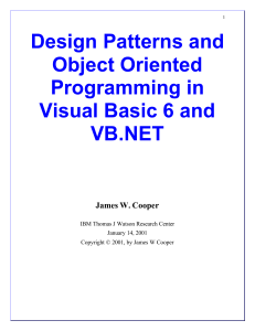 VB6 & VB.NET Design Patterns: Object-Oriented Programming
