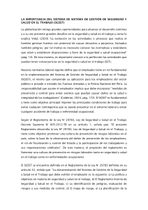 SGSST en Per&uacute;: Importancia y Obligaciones Legales