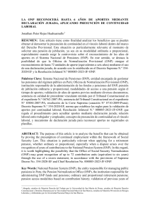 Reconocimiento de Aportes ONP en Per&uacute;: Declaraciones Juradas