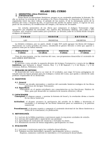 S&iacute;labo Libros Hist&oacute;ricos: Antiguo Testamento