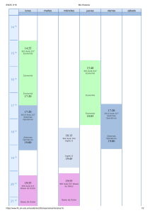 Horario de Clases Universitario: Econom&iacute;a, Sistemas, Ingl&eacute;s, Bases de Datos
