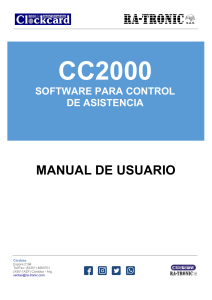 Manual de Usuario CC2000: Software Control de Asistencia