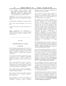 Reglamento T&eacute;cnico Ecuatoriano: Carne y Productos C&aacute;rnicos