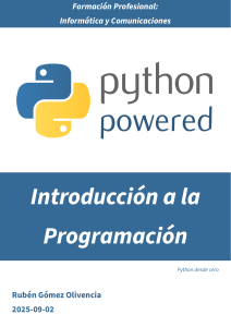 Python desde cero: Introducci&oacute;n a la Programaci&oacute;n