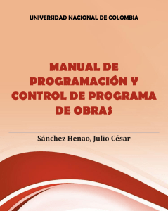 Manual de Programación y Control de Obras - Universidad Nacional