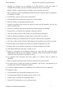Ejercicios de Informática: Conectores y Buses Externos