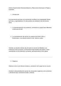 Desnaturalización y Reacciones Químicas en Alimentos