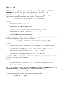 Teor&iacute;a de Conjuntos: Gu&iacute;a y Ejercicios