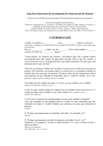 Gu&iacute;a Entrevistas Abuso Sexual Menores: Protocolo NICHD