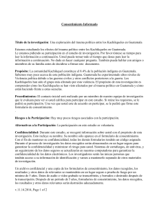 Consentimiento Informado: Trauma Pol&iacute;tico en Guatemala