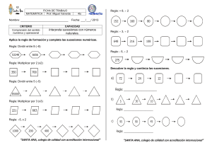 Hoja de Trabajo: Sucesiones Numéricas - 4to Grado