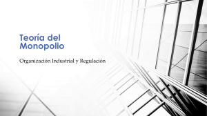 Teor&iacute;a del Monopolio: Organizaci&oacute;n Industrial y Regulaci&oacute;n