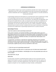Aprendizaje Experiencial: Gu&iacute;a para Docentes
