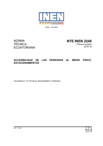 NTE INEN 2248: Accesibilidad de Estacionamientos en Ecuador