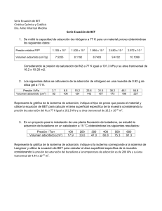 Ecuación de BET: Problemas de Cinética Química y Catálisis