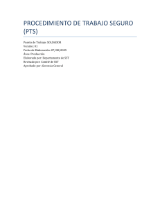 PTS Soldador: Procedimiento de Trabajo Seguro