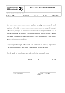 Formulario de Consentimiento Informado - Apoyo Psicol&oacute;gico