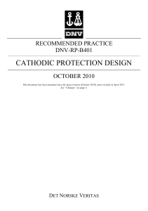 Cathodic Protection Design: DNV Recommended Practice