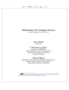 Mathematics for Computer Science Textbook
