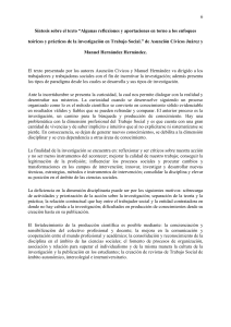 S&iacute;ntesis Investigaci&oacute;n en Trabajo Social: Enfoques Te&oacute;ricos y Pr&aacute;cticos