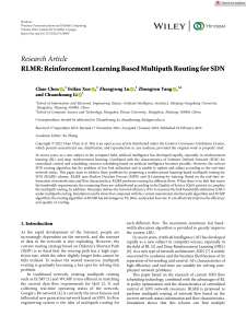 RLMR: Reinforcement Learning Multipath Routing for SDN