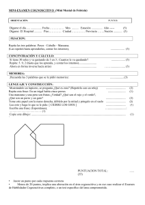 Mini-Examen Cognoscitivo (Folstein): Evaluaci&oacute;n Mental