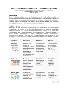 Nuevas Tecnolog&iacute;as: Impacto en Empresas Actuales