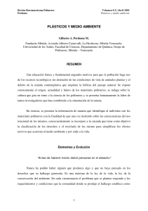 Pl&aacute;sticos y Medio Ambiente: Pol&iacute;meros y Reciclaje