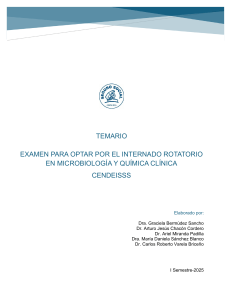 Temario Examen Internado Microbiología y Química Clínica