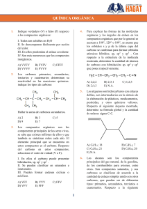 Examen de Qu&iacute;mica Org&aacute;nica: Alcanos, Alquenos, Alquinos