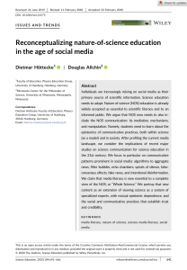 Reconceptualizing NOS Education in Social Media Age