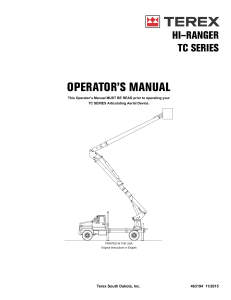 HI-RANGER TC Series Operator's Manual