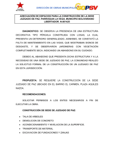 Informe Municipal: Construcci&oacute;n Juzgado de Paz La Vega