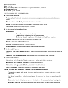 Informe M&eacute;dico: Depresi&oacute;n en Adolescentes - Plan de Cuidados