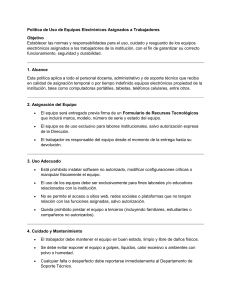 Pol&iacute;tica de Uso de Equipos Electr&oacute;nicos para Trabajadores