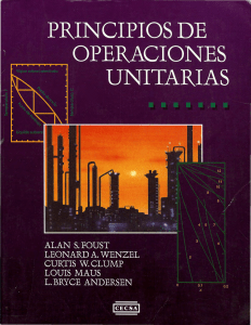 Principios de Operaciones Unitarias: Libro de Ingenier&iacute;a Qu&iacute;mica